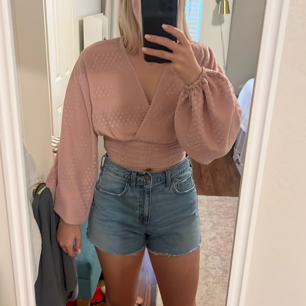Tularosa pink long sleeved blouse